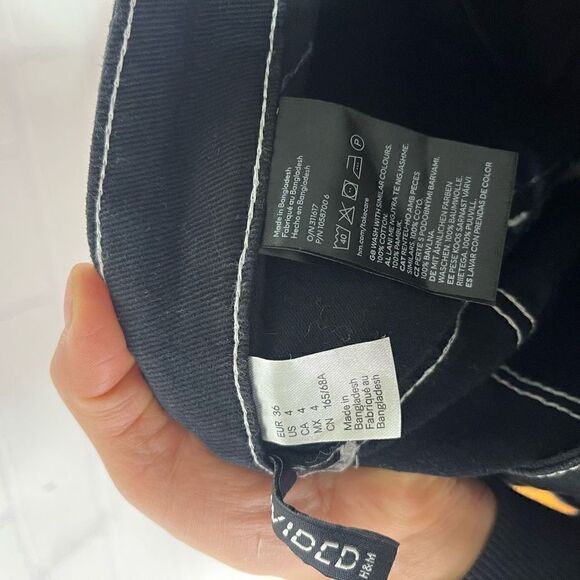 H&M Womens Cargo Pants size 4 Bundle of 2 White and Black - Picture 8 of 16